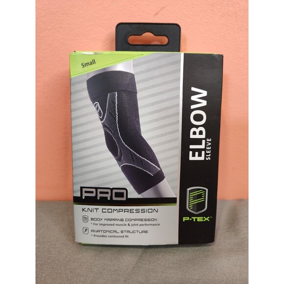 P-Tex Pro Knit Compression Elbow Sleeve Black Small - Picture 2 of 4